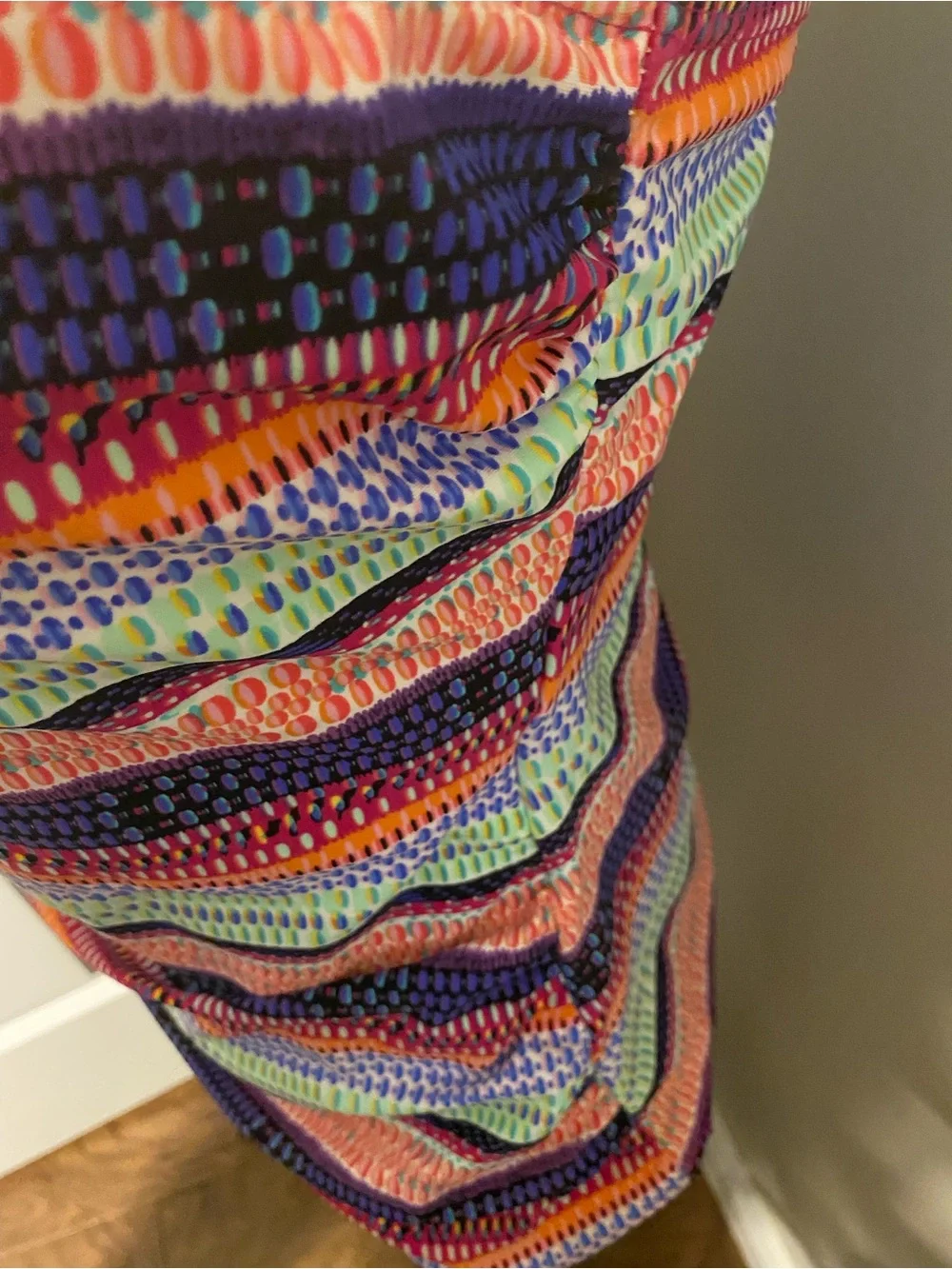 croft & barrow Pink, Purple and Blue Striped SwimTop